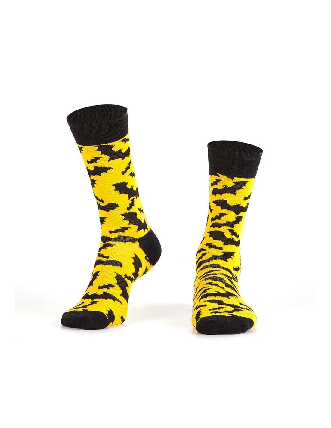 Yellow men\'s socks with bats SM09 - Online store - Boutique